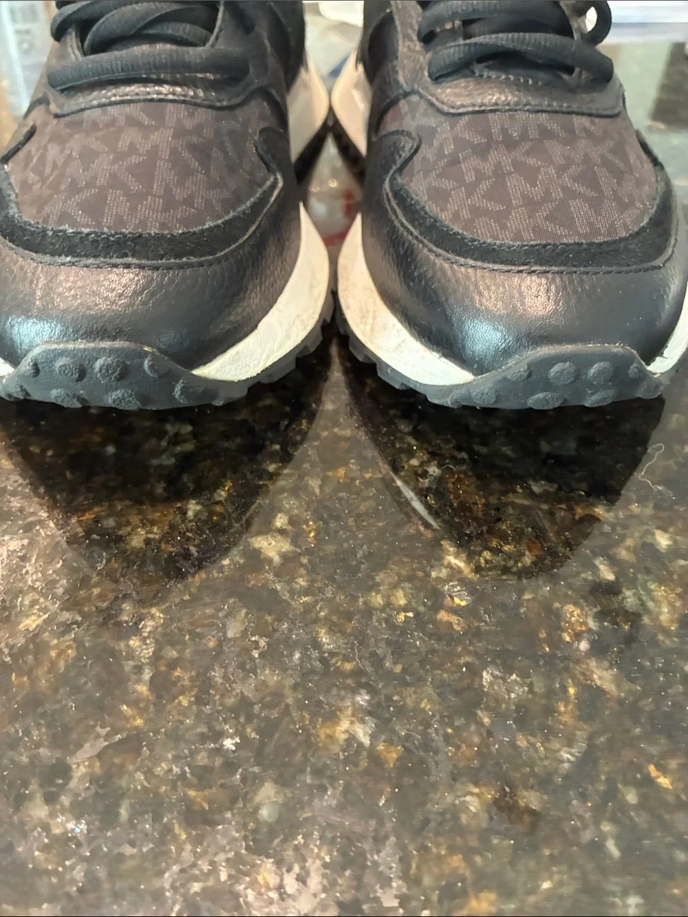 Michael Kors Men's Black Signature-Print Sneakers